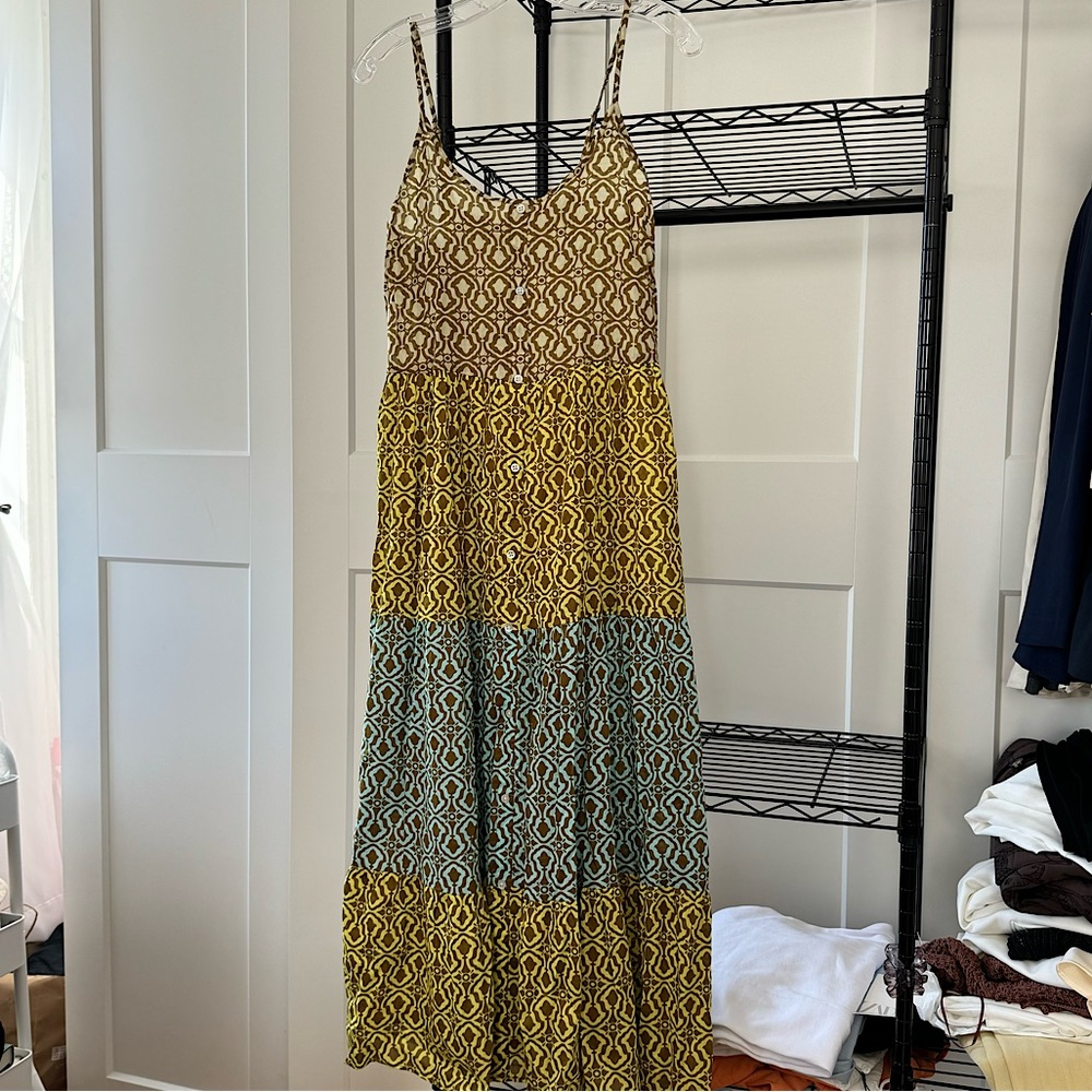 ZARA Flowy Patchwork Sleeveless Dress Size S NWT - Picture 6 of 6